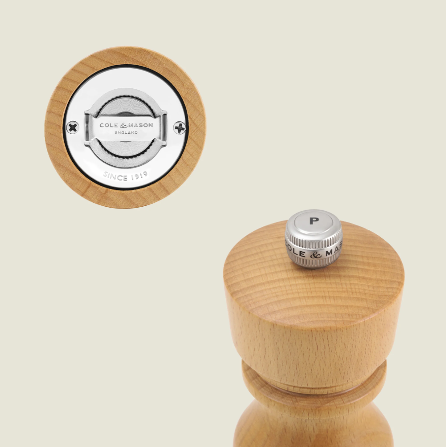 Cole & Mason London Salt Shaker and Pepper Mill Gift Set – Natural Beech – 5" / 13 cm
