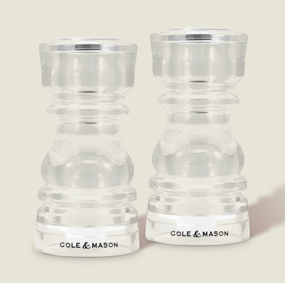 Cole & Mason London Pepper & Salt Shaker Set – Acrylic – 5" / 13 cm