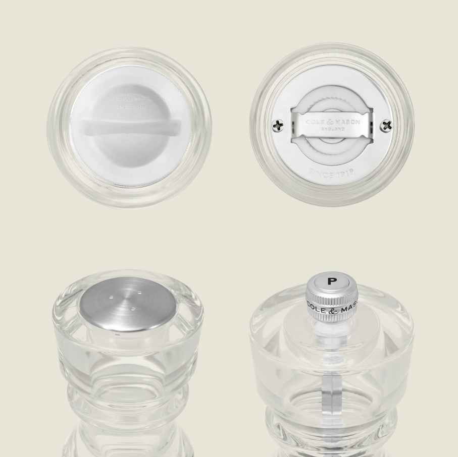 Cole & Mason London Salt Shaker and Pepper Mill Gift Set – Acrylic – 5" / 13 cm