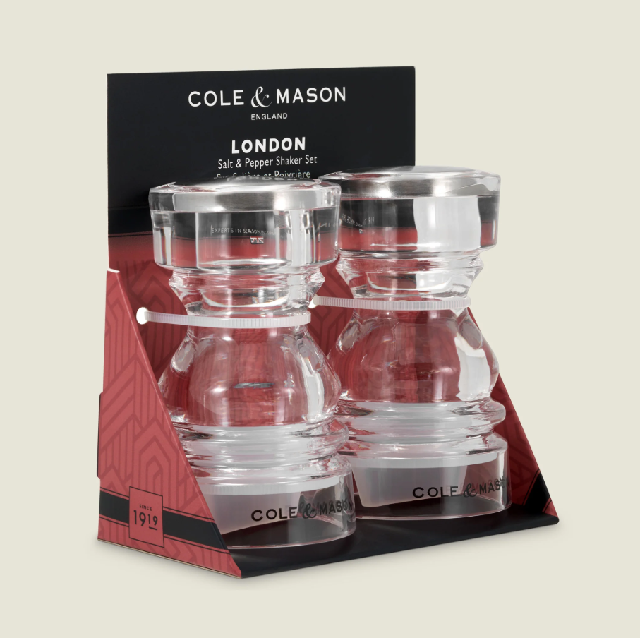 Cole & Mason London Mini Pepper & Salt Shaker Gift Set – Acrylic – 3" / 9 cm