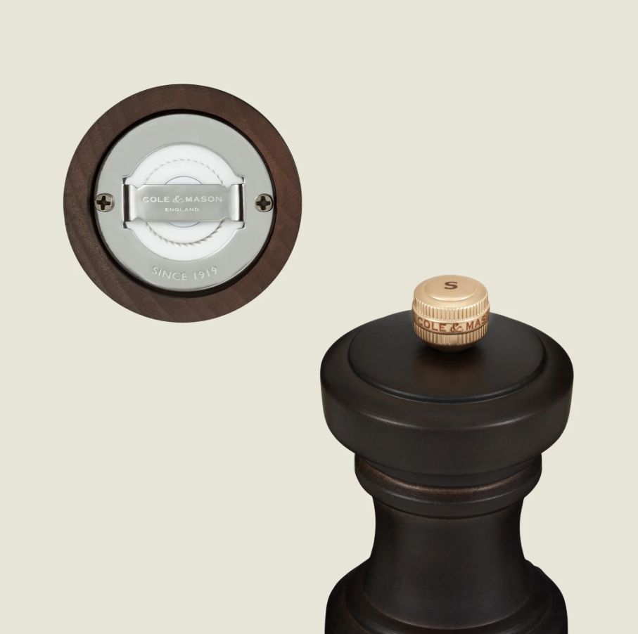 Cole & Mason The Hoxton Salt & Pepper Mill Gift Set – Chocolate Wood – 4.2" / 10.5 cm by Kitchen Niche
