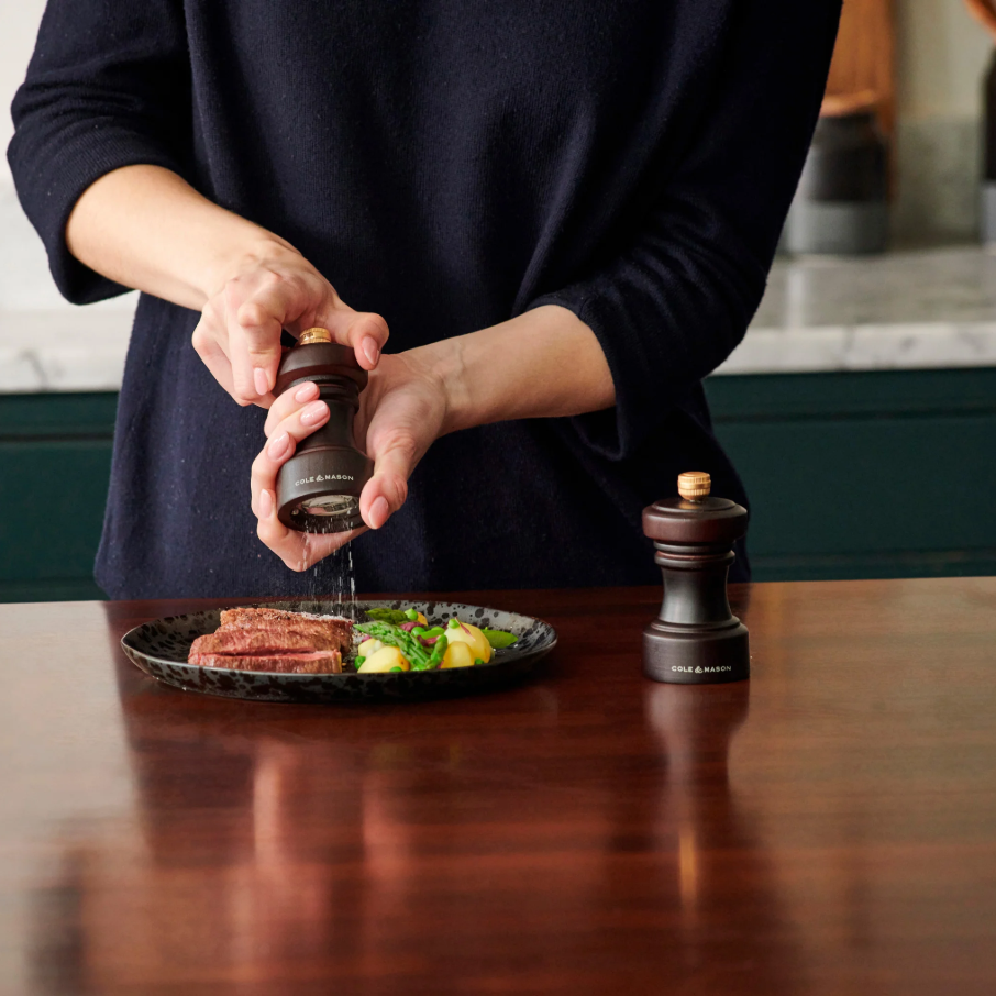 Cole & Mason The Hoxton Salt & Pepper Mill Gift Set – Chocolate Wood – 4.2" / 10.5 cm by Kitchen Niche