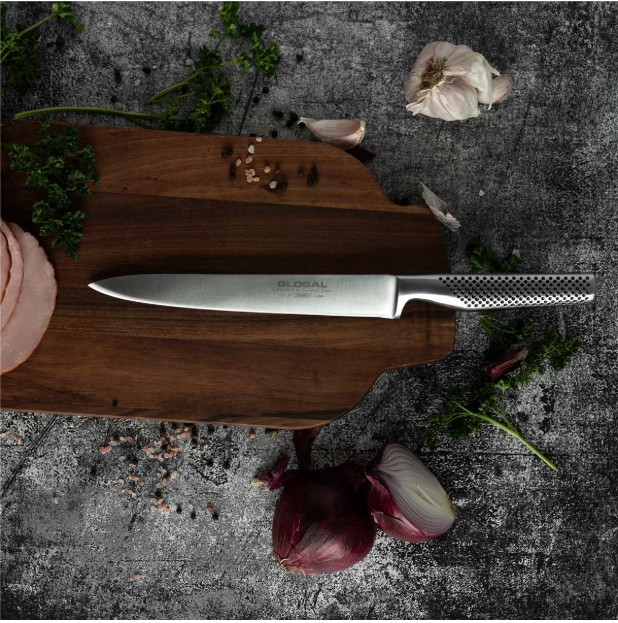 Global Carving Knife 22cm / 8.75" Forged Global by Kitchen Niche
