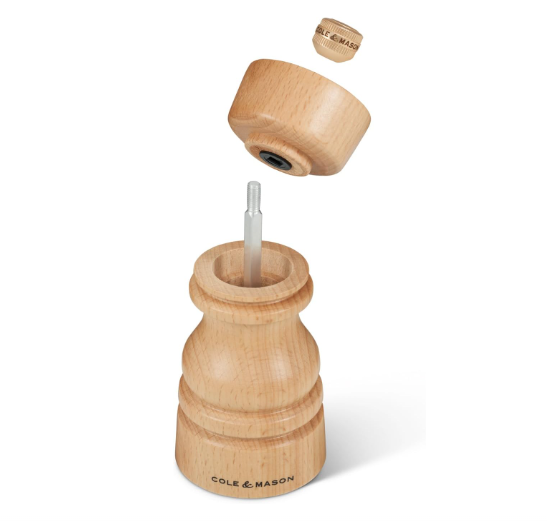 Cole & Mason The London Collection Pepper Mill – Natural Beech – 5" / 13 cm by Kitchen Niche