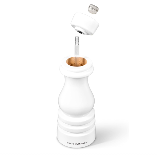 Cole & Mason The London Collection Salt Mill – White Gloss – 7" / 18 cm by Kitchen Niche