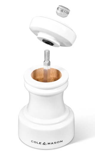 Cole & Mason The Hoxton Salt Mill – White Gloss – 4.2" / 10.5 cm by Kitchen Niche