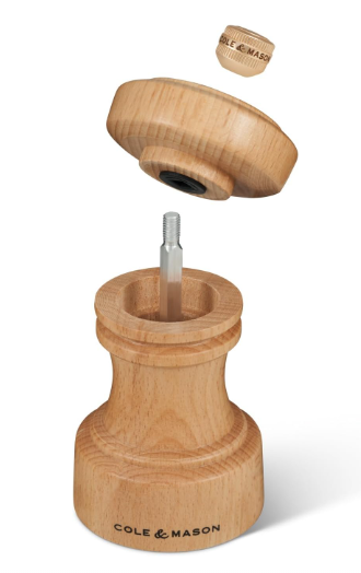 Cole & Mason The Hoxton Pepper Mill – Natural Beech – 4.2" / 10.5 cm by Kitchen Niche