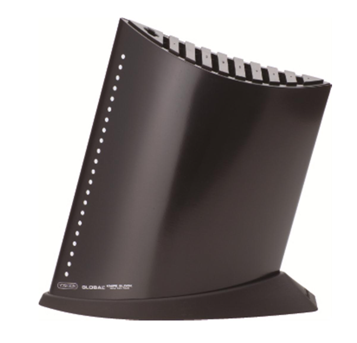 Global Knife Block Holds 10 Knives Ship Shape Black Global by Kitchen Niche