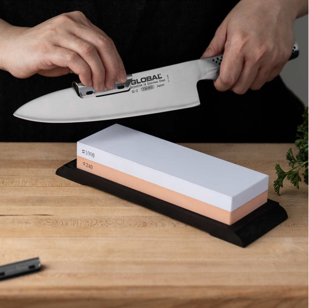 Global Sharpening Stone Large (240 Rough/1000 Medium) Global by Kitchen Niche
