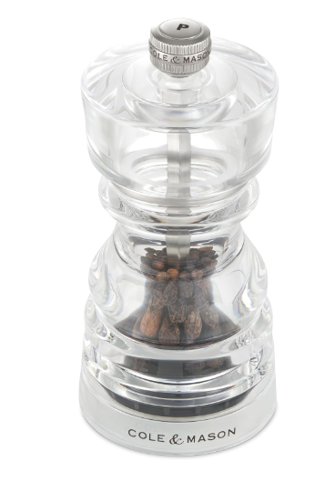 Cole & Mason The London Collection Pepper Mill – Acrylic – 5" / 13 cm by Kitchen Niche