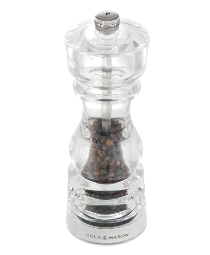 Cole & Mason The London Collection Pepper Mill – Acrylic – 7" / 18 cm by Kitchen Niche