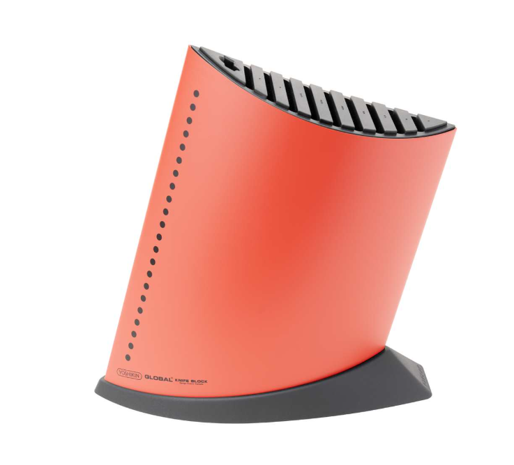 Global Knife Block Holds 10 Knives Ship Shape Red Global by Kitchen Niche