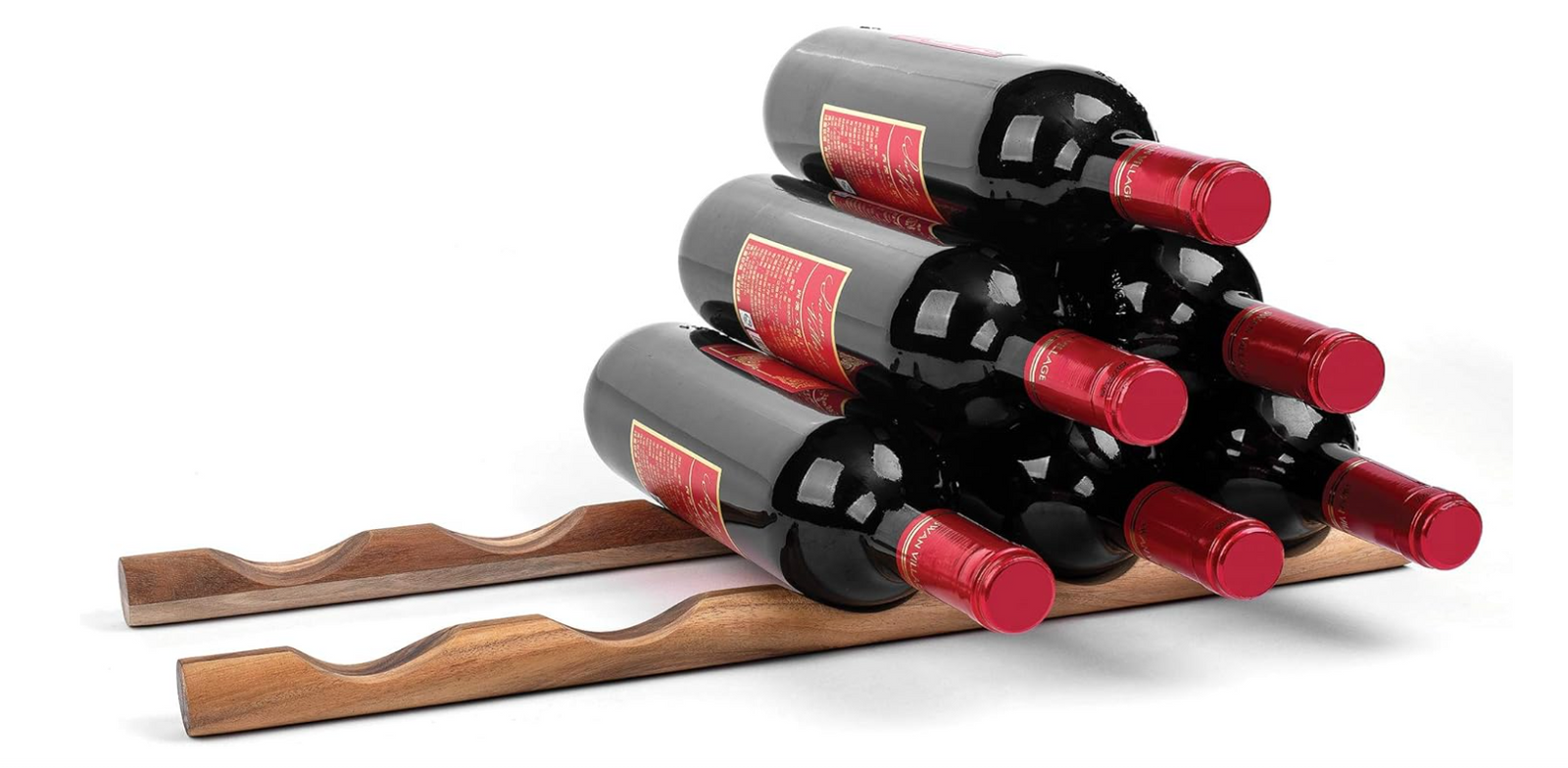 Ironwood Compact Acacia Wood Wine Rack