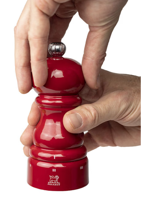 Peugeot Paris U’Select Passion Red Lacquer Salt and Pepper Mill Set - 5” / 13 cm