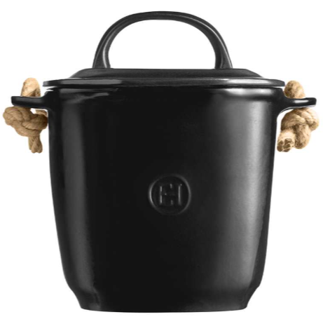 Emile Henry Compost Bin – Truffle Black (Truffe) – 25 x 20.5 x 24 cm – 3.5 L Emile Henry by Kitchen Niche
