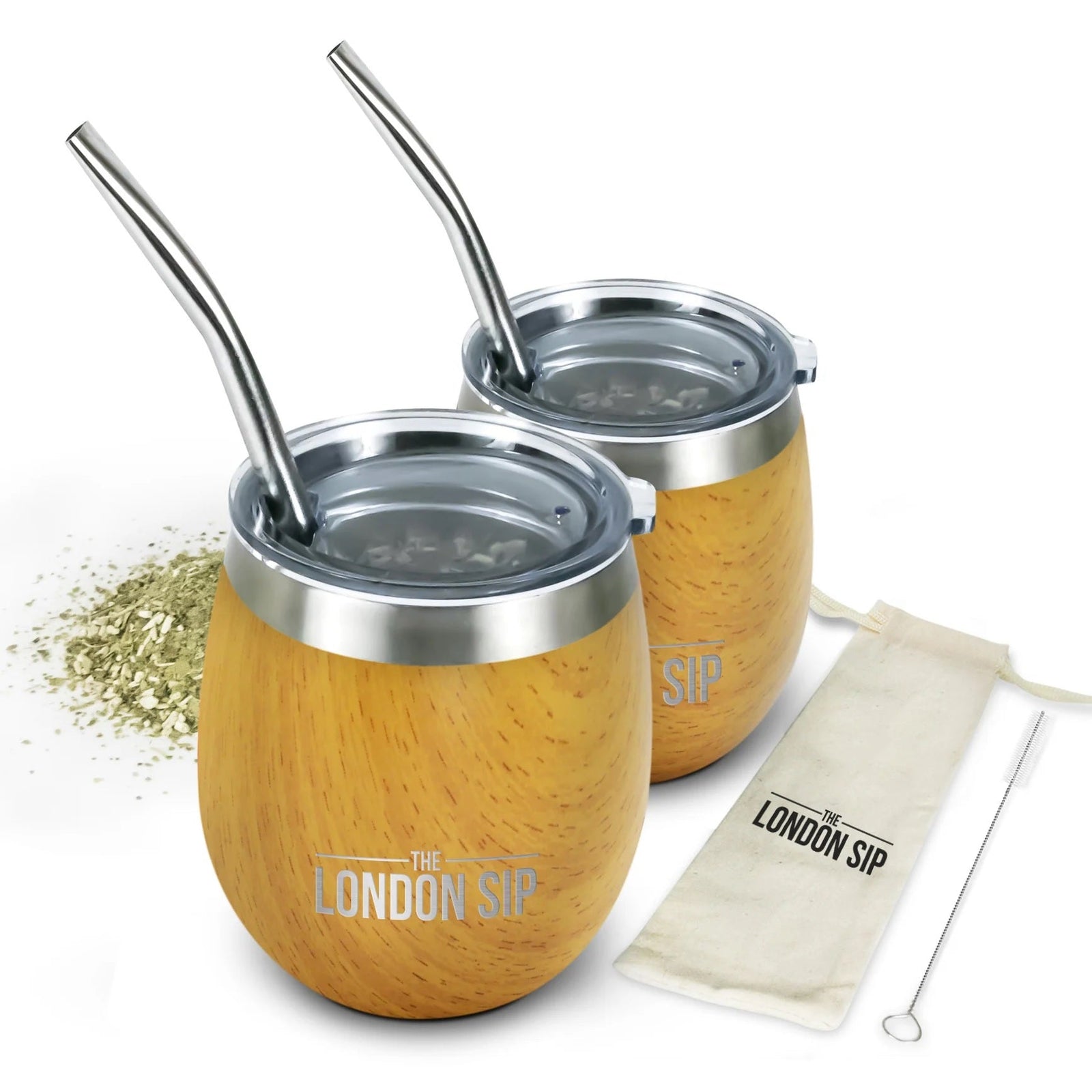 London Sip Yerba Mate Cup 8 oz / 250 ml (Set of 2) London Sip by Kitchen Niche