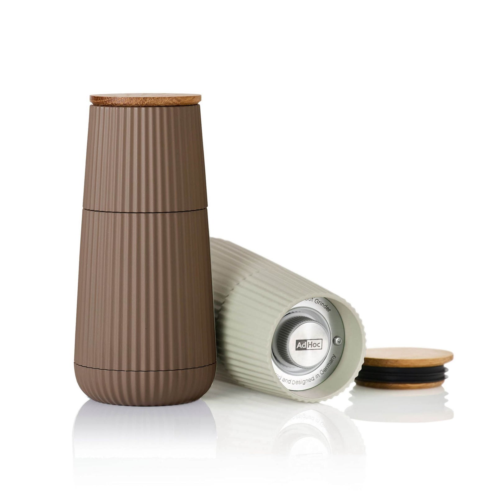 AdHoc Scape Salt & Pepper Mill Set – Dark & Light Beige