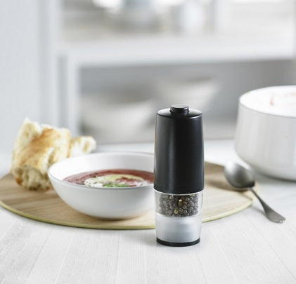 Trudeau Battery Operated One-Hand Pepper Mill by Kitchen Niche