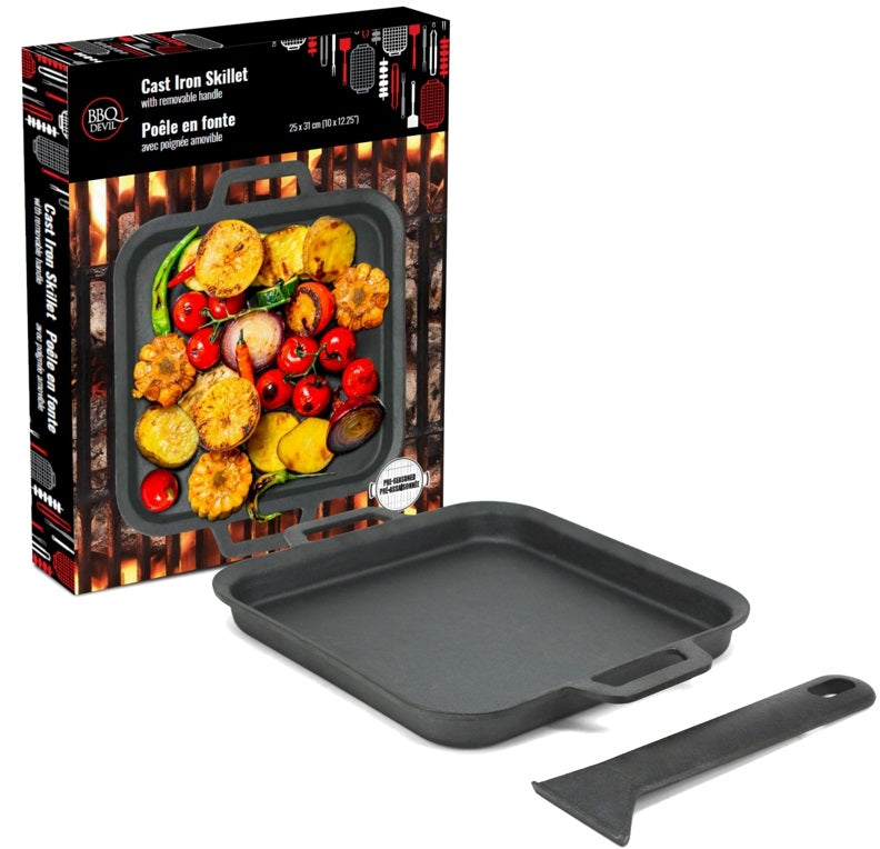 BBQ Devil Barbecue Cast Iron Skillet by Kitchen Niche