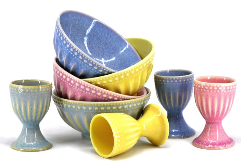 BIA Cordon Bleu French Lace Reactive Egg Cup Pink by Kitchen Niche