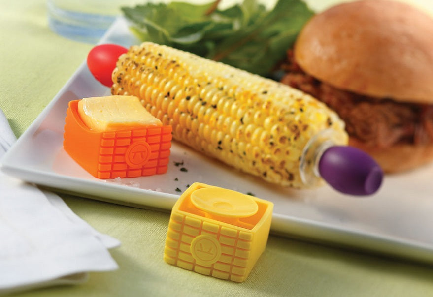 Outset Set of 4 Butter Buddies Corn Butter Spreaders by Kitchen Niche