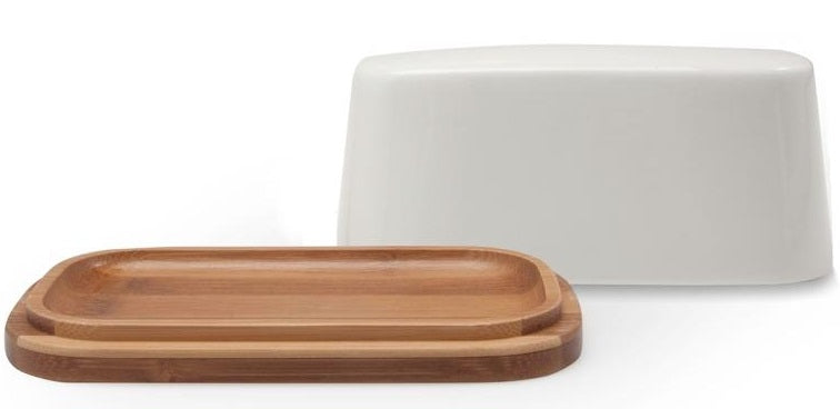 BIA Cordon Bleu Bamboo Tray Butter Dish for 1lb of Butter by Kitchen Niche