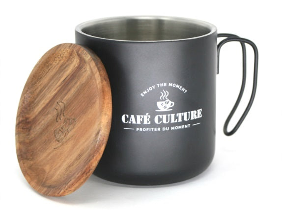 Cafe Culture Double Walled Mug Black Cafe Culture by Kitchen Niche