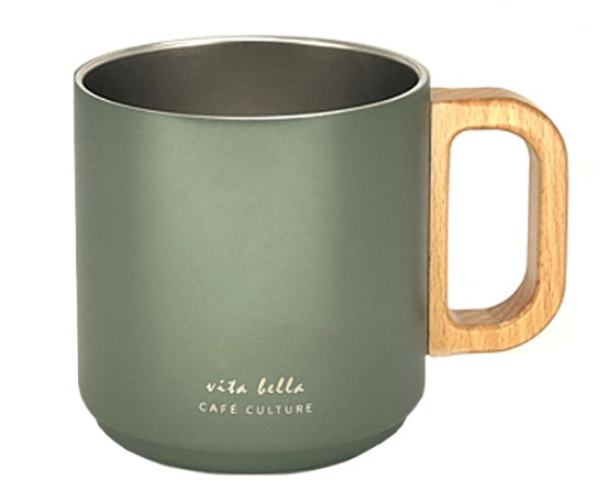 Cafe Culture Vita Bella Double Walled Mug Green Cafe Culture by Kitchen Niche