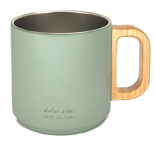 Cafe Culture Dolce Vita Double Walled Mug Sage Green Cafe Culture by Kitchen Niche