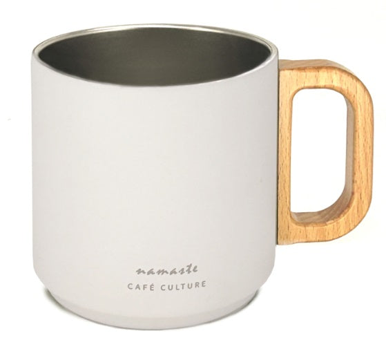 Cafe Culture Namaste Double Walled Mug White Cafe Culture by Kitchen Niche