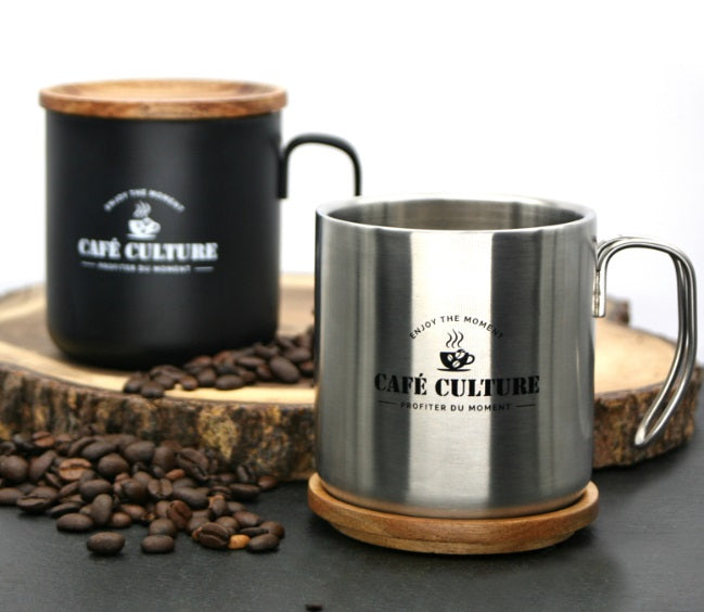 Café Culture Stainless Steel Double Walled Mug Cafe Culture by Kitchen Niche