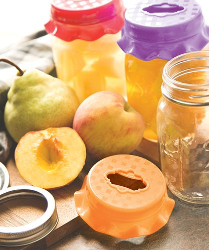 Farm To Table Set of 3 Canning Toppers by Kitchen Niche