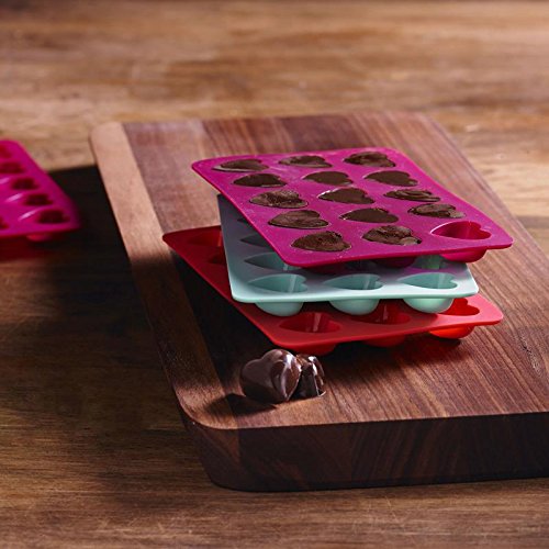 Trudeau Set of 3 Silicone Heart Chocolate Molds by Kitchen Niche