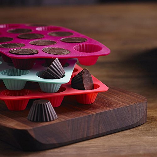 Trudeau Set of 3 Silicone Caisettes Chocolate Molds by Kitchen Niche