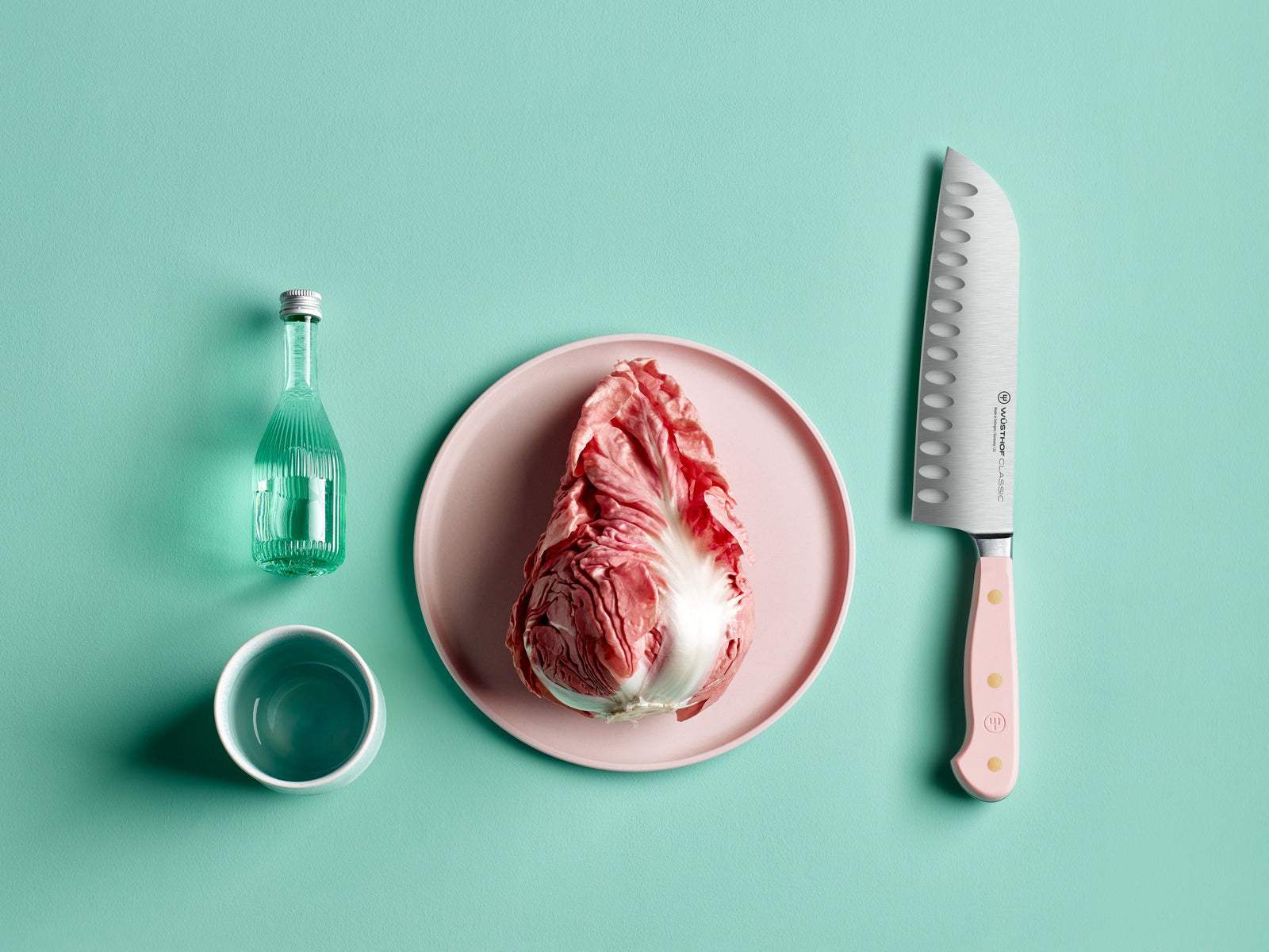 Wüsthof Classic Pink Himalayan Salt Hollow Ground Santoku Knife – 7" Wusthof by Kitchen Niche