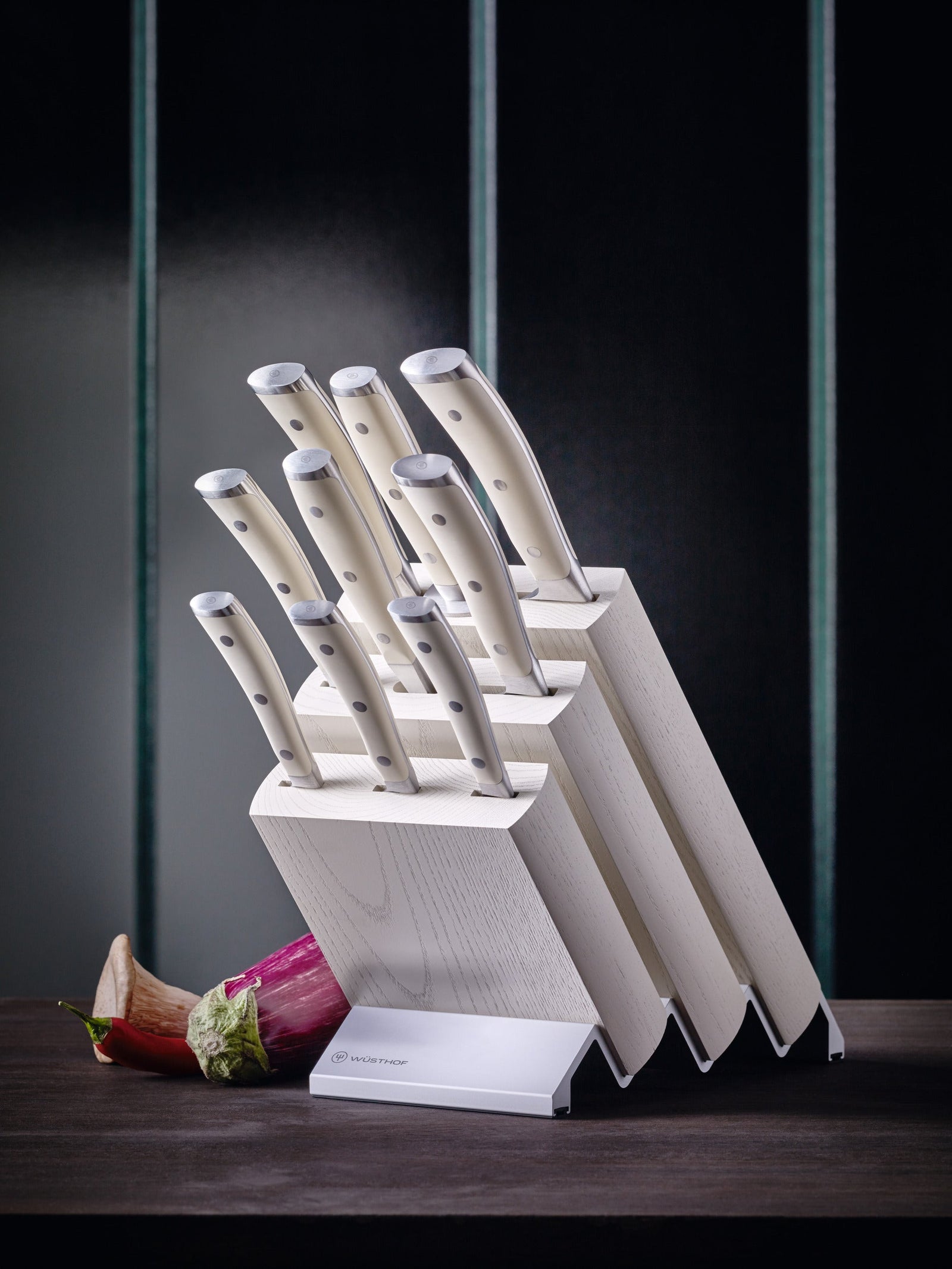 Wüsthof Classic Ikon Crème Knife Block Set Crème Block – 10-pcs. Wusthof by Kitchen Niche