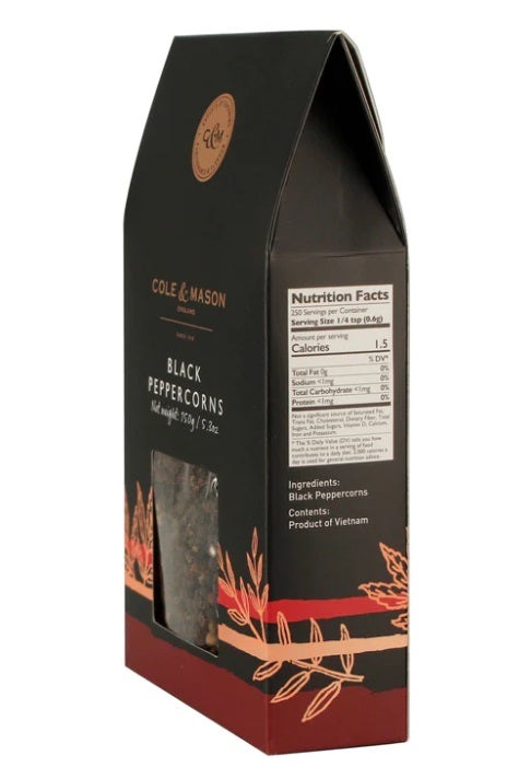 Cole & Mason Organic Black Peppercorn Refill 5.3oz by Kitchen Niche