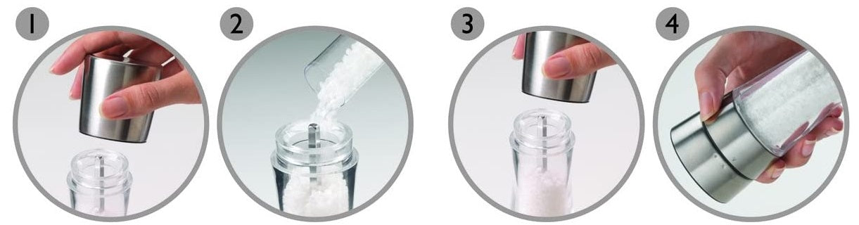 Cole & Mason Derwent Salt Mill – Stainless Steel – 7.5" / 19 cm by Kitchen Niche