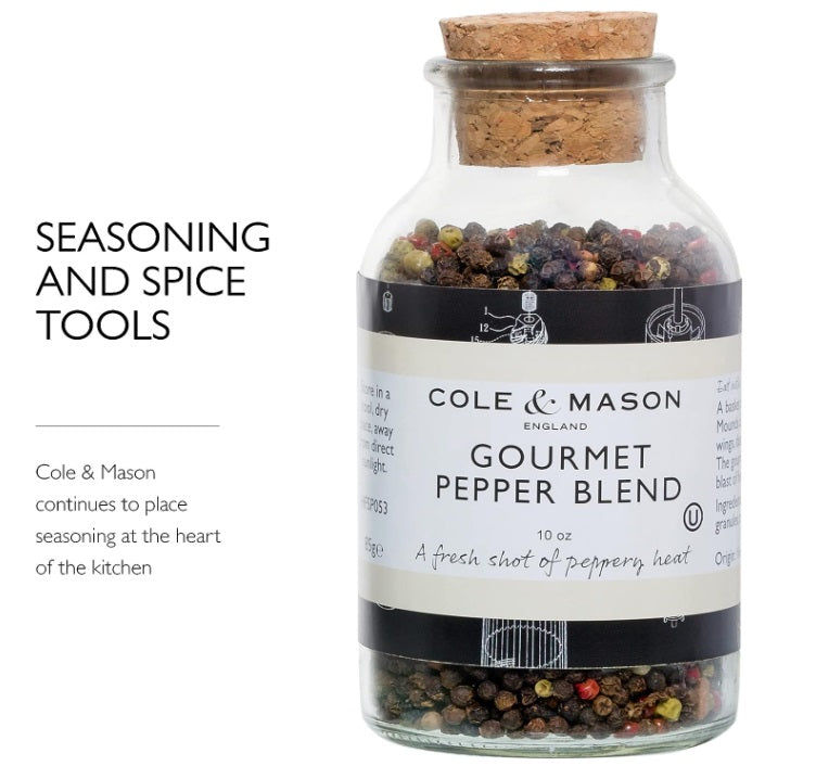 Cole & Mason Large Gourmet Peppercorn Refill 10oz by Kitchen Niche