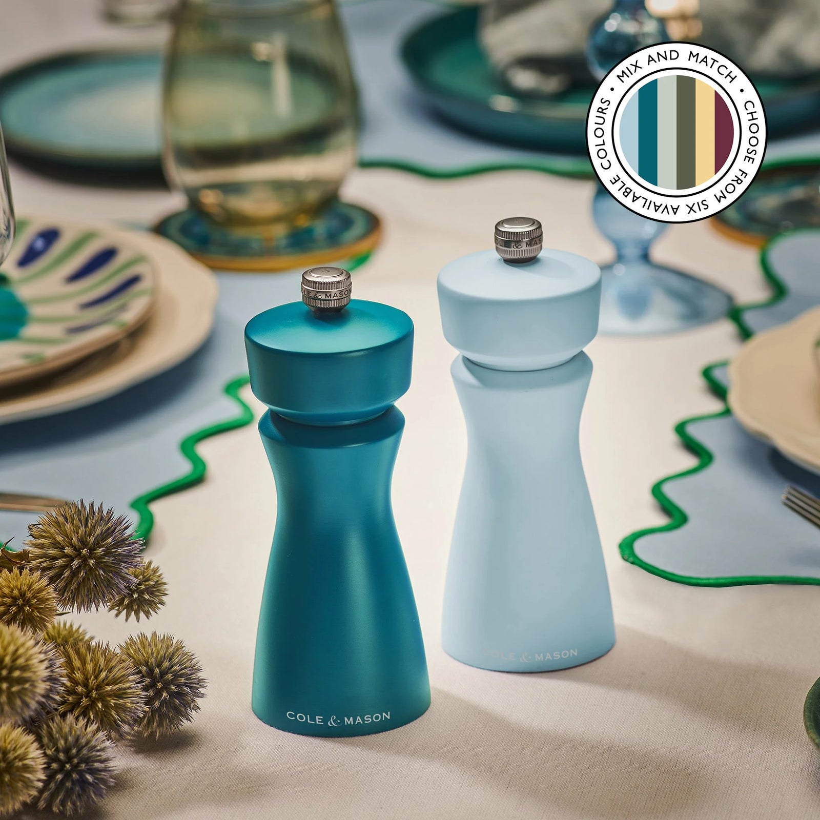 Cole & Mason Kenton Salt/Pepper Mill – Blue Salt