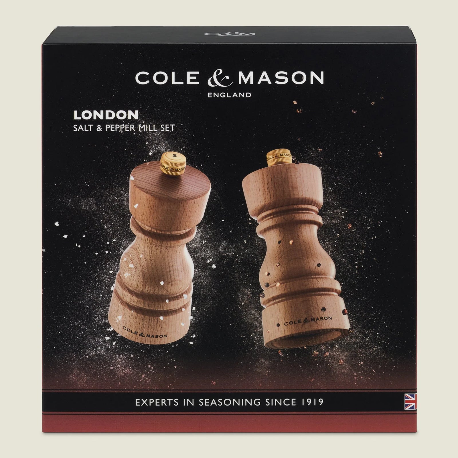Cole & Mason The London Collection Salt & Pepper Mill Gift Set – Natural Beech – 5" / 13 cm