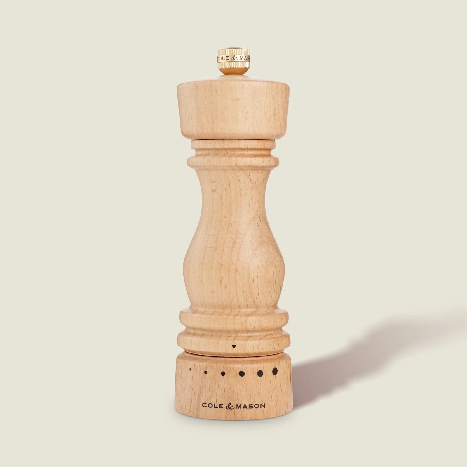Cole & Mason London Grind Select Pepper Mill – Natural Beech – 7" / 18 cm