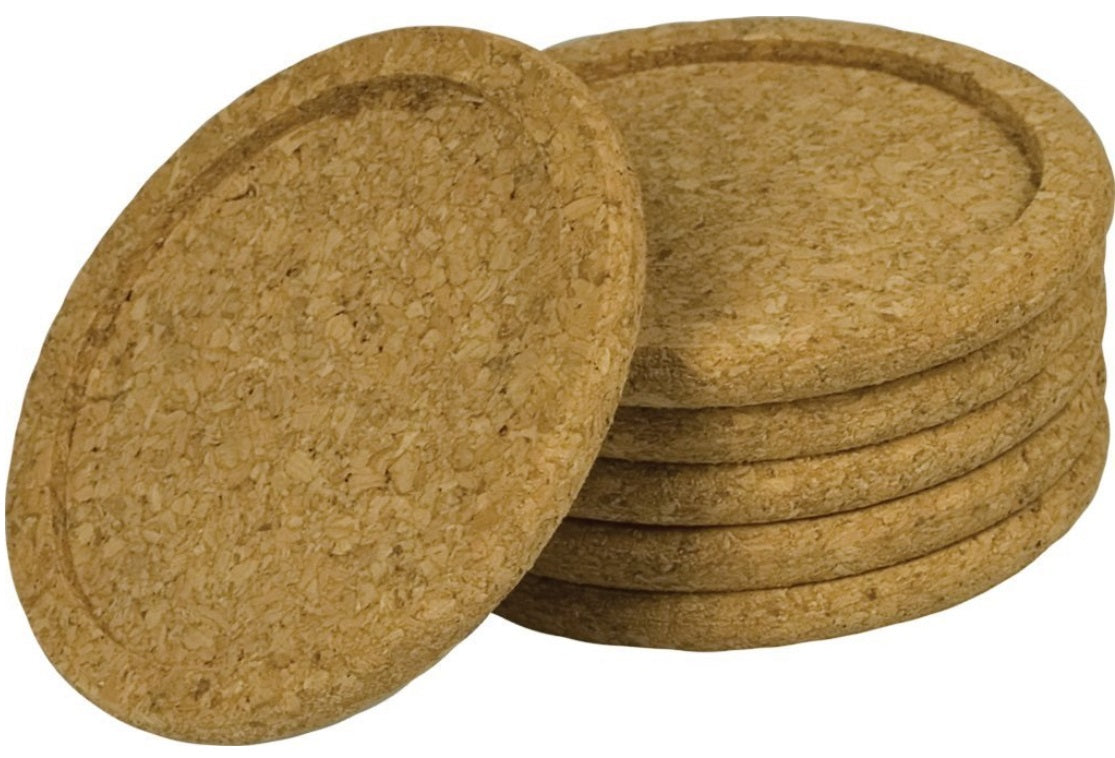 Fox Run Set of 6 Cork Coasters by Kitchen Niche