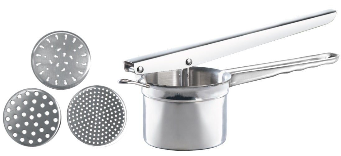 Cuisinox Stainless Steel Potato Ricer with 3 Disks by Kitchen Niche