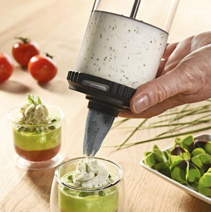 DeBuyer Le Tube Pastry Gun Cookie Press with 13 Cookie Discs De Buyer by Kitchen Niche