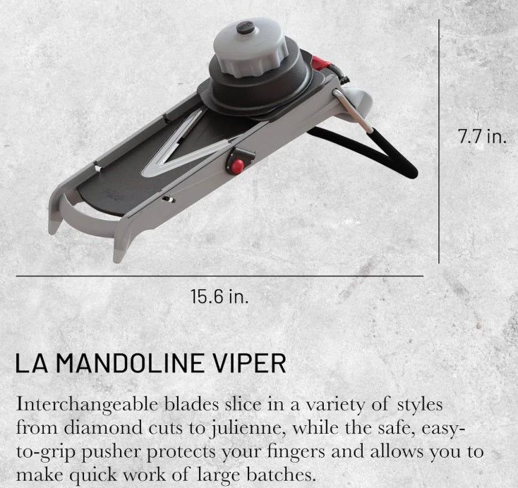DeBuyer Viper Mandoline Slicer with 2 Julienne Blades De Buyer by Kitchen Niche