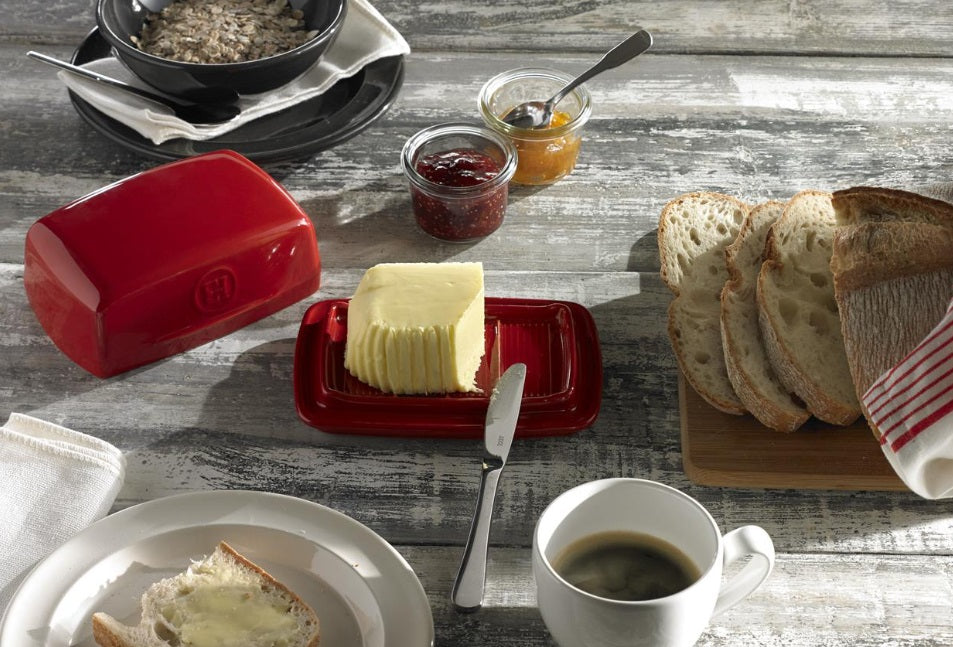 Emile Henry Butter Dish Truffle Black Emile Henry by Kitchen Niche