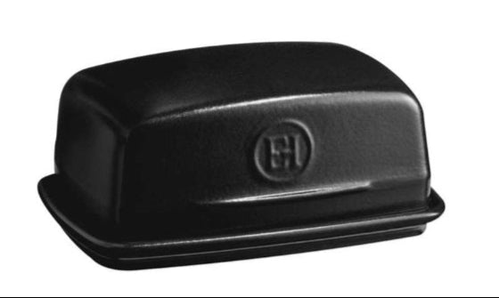 Emile Henry Butter Dish Truffle Black Emile Henry by Kitchen Niche