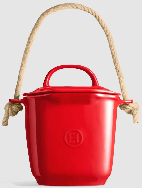 Emile Henry Compost Bin Burgundy Red Emile Henry by Kitchen Niche