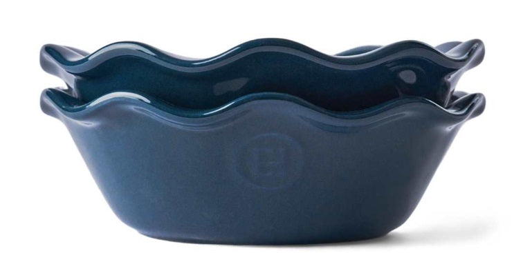 Emile Henry Mini Pie Dish Set of 2 Ebene Blue Emile Henry by Kitchen Niche